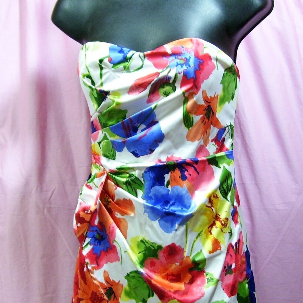 XOXO Strapless Dress Summer Bright Party Special Occasion Resort Cruise…